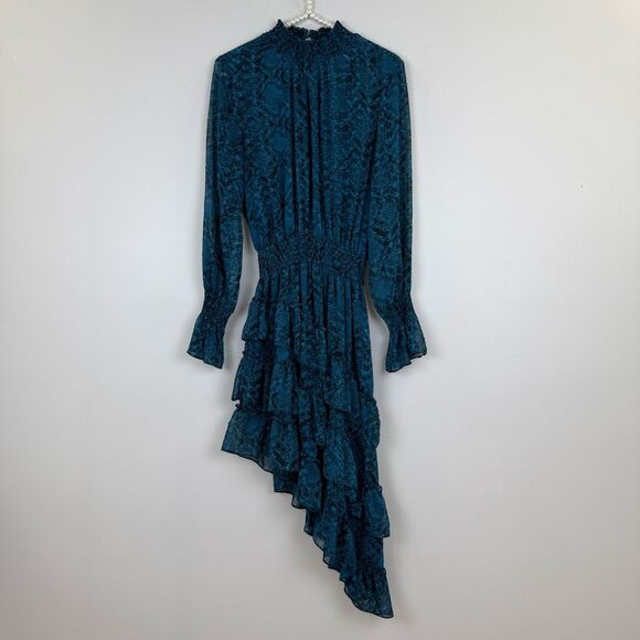 MISA Los Angeles Snake Print Savanna Dress 💚 - Picture 6 of 14